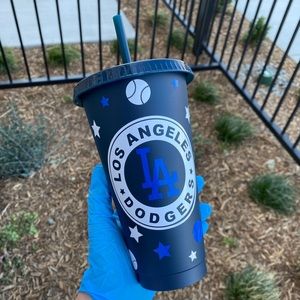 Los Angeles Dodgers theme reusable tumbler
